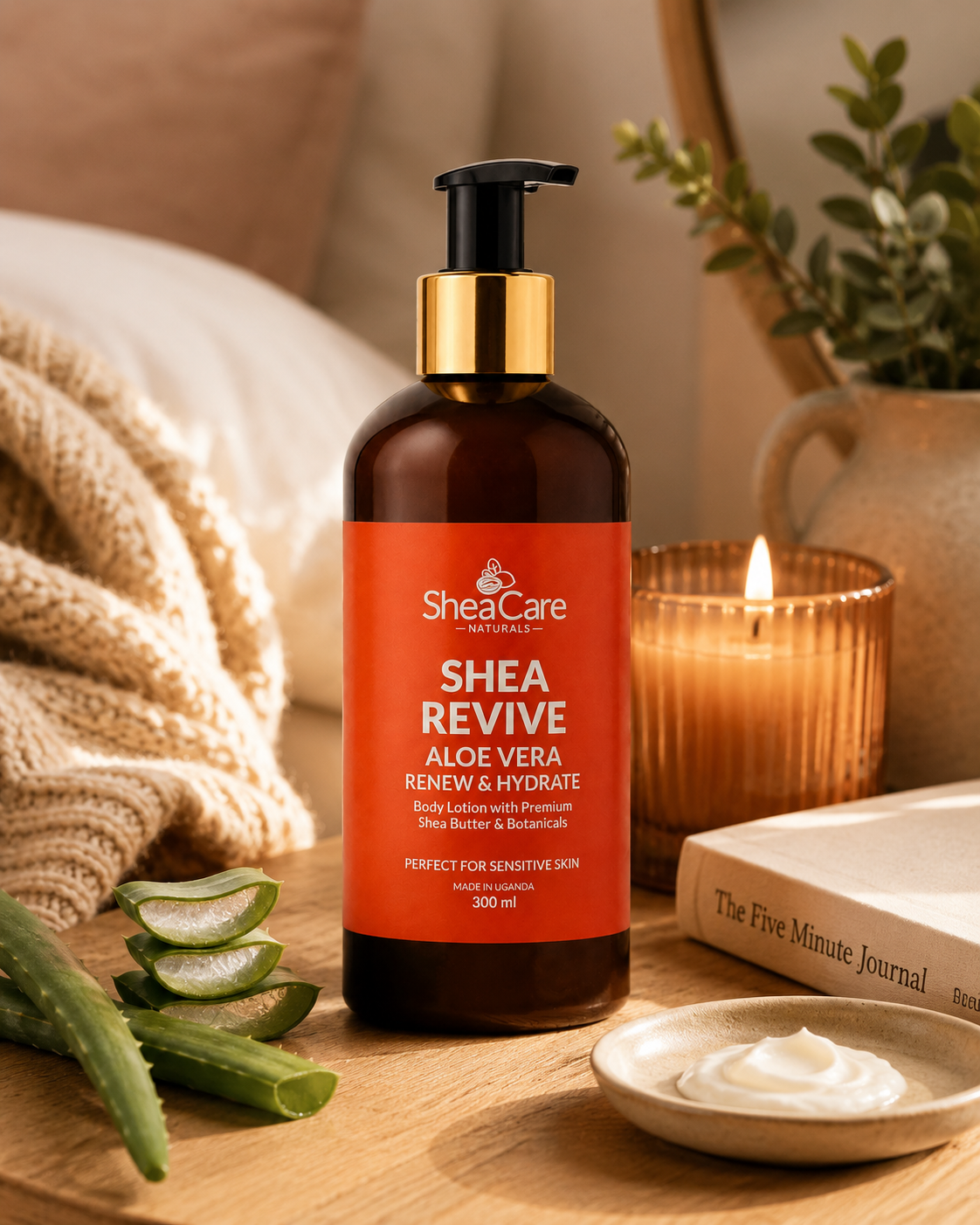 Shea Revive Aloe Vera Body Lotion - Soothing Natural Shea & Aloe Lotion for Sensitive Skin - Image 3