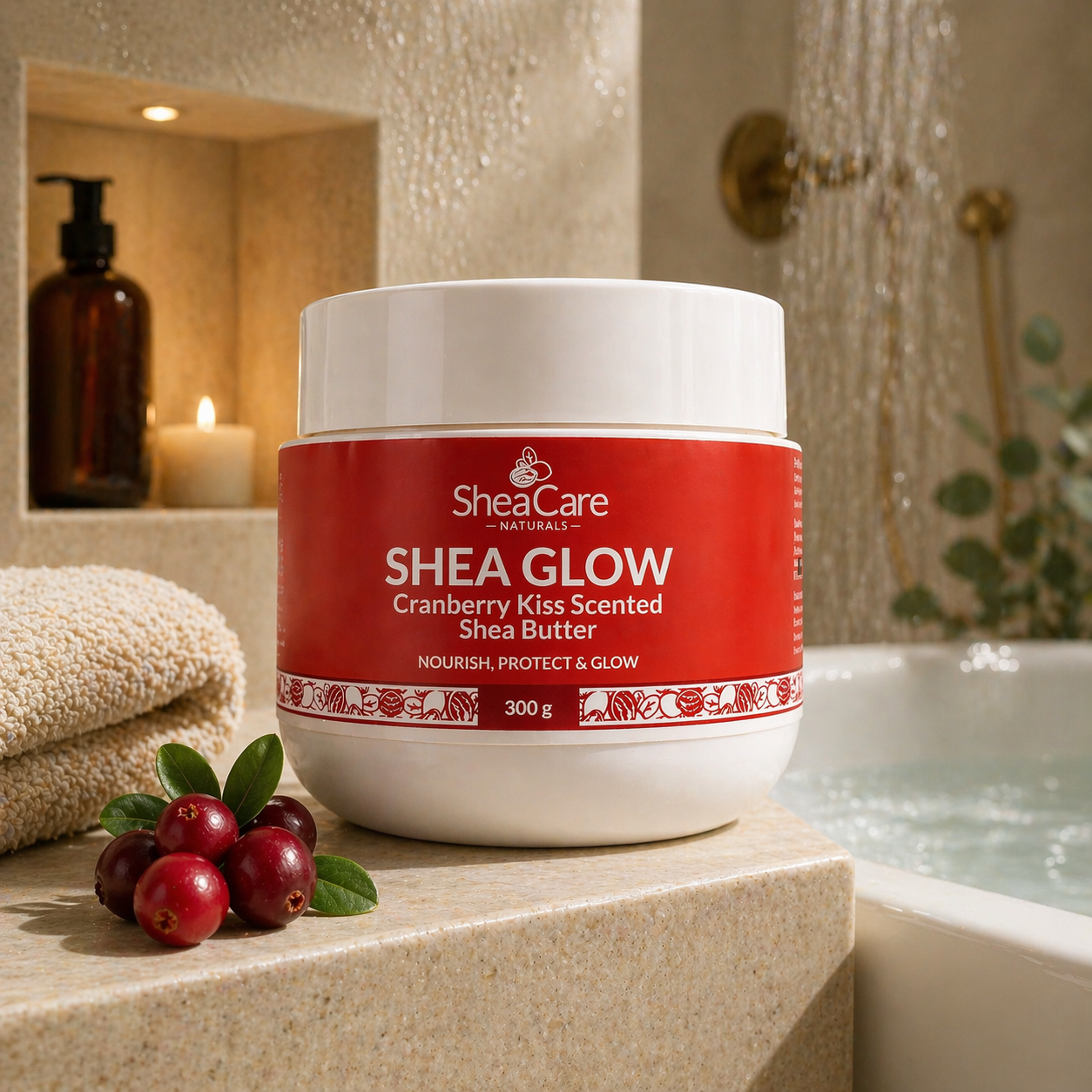Shea Glow Shea Butter - Cranberry Kiss - Image 2